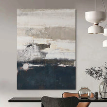Load image into Gallery viewer, Grey - Blue Layered Abstract Acrylic Art, Ideal for Home Office &amp; Living Room Corners LargeART0984
