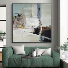 Load image into Gallery viewer, Large - Scale Soft - Toned Abstract Cityscape Acrylic for Minimalist Apartment &amp; Art - Lover’s Café LargeART0352

