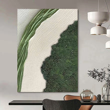 Load image into Gallery viewer, “Textured Nature Shapes” ，Green and white with raised, organic - looking textures. DTP316
