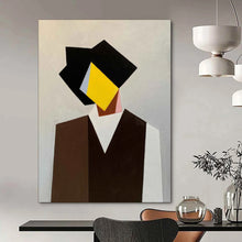 Load image into Gallery viewer, Geometric Color - Blocked Portrait Abstract Painting, Perfect for Modern Study &amp; Contemporary Hallway LargeART2076

