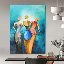 Load image into Gallery viewer, Colorful Abstract Figure Painting, Ideal for Bohemian Living Room &amp; Women - Inspired Café LargeART1813
