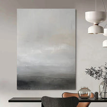 Load image into Gallery viewer, Gray Abstract Mistscape Acrylic Art, Nice for Meditation Room &amp; Guest Bedroom LargeART1013
