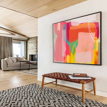 Load image into Gallery viewer, Color - Block Abstract Painting with Pastel Hues for Modern Bedroom &amp; Art Café DKH201
