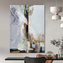 Load image into Gallery viewer, “Mixed Impressions” – Gray - Toned Textured Abstract Acrylic with Dot Details DTP043
