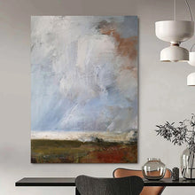 Load image into Gallery viewer, Abstract Landscape with Textures Abstract Canvas Painting, Suited for Rustic Home Office &amp; Nature - Inspired Lounge LargeART1140

