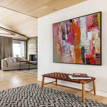 Load image into Gallery viewer, Bright Abstract Cityscape Painting On Canvas DKH375
