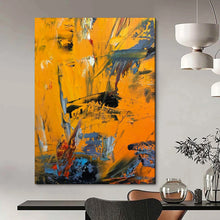 Load image into Gallery viewer, Bold Orange Abstract Expressionist Art, Ideal for Energetic Living Room &amp; Creative Studio LargeART1966
