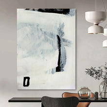 Load image into Gallery viewer, Minimalist Shadow Play – Soft Gray and Bold Black Forms DTP204
