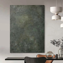 Load image into Gallery viewer, Large - Format Hand - painted Dark Green Textured Acrylic Art for Dramatic Dining Rooms LargeART0143
