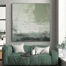 Load image into Gallery viewer, Oversized Green - Gray Abstract Textural Art for Nature - Themed Living Room &amp; Calm Office LargeART0523
