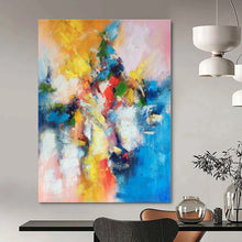Load image into Gallery viewer, Color Explosion Abstract Painting, Ideal for Playful Kids’ Room &amp; Artsy Coffee Shop LargeART1393
