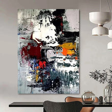 Load image into Gallery viewer, “Colorful Chaos Fusion” – Vibrant mix of red, yellow, blue, gray, dynamic splashes DTP391
