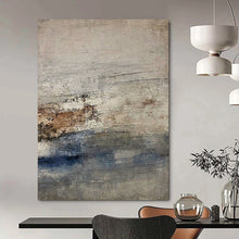 Load image into Gallery viewer, Grey - Blue Muted Abstract Acrylic Art, Suited for Hallway &amp; Studio Spaces LargeART0976
