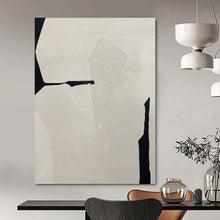 Load image into Gallery viewer, Large - Format Hand - painted Black &amp; White Geometric Cut - out Acrylic Art for Modern Offices LargeART0146
