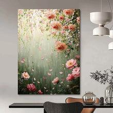 Load image into Gallery viewer, “Blossoming Floral Pathway” - Romantic Floral Art on Canvas DKH1553

