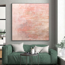 Load image into Gallery viewer, Hand - painted Substantial Soft Pink and Beige Abstract Acrylic Art for Serene Bedrooms LargeART0016
