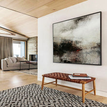 Load image into Gallery viewer, Hand - painted Gray Abstract Landscape Acrylic Art for Industrial - Style Lounges LargeART1676
