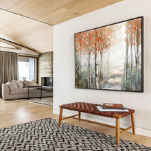 Load image into Gallery viewer, “Autumn Birch Forest Path” - Misty Forest Abstract Acrylic, Great for Bedroom and Conservatory DLZ222
