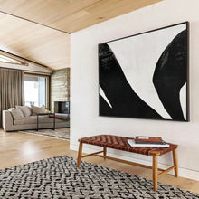 Load image into Gallery viewer, Black and White Abstract Shapes for Monochrome Bathroom &amp; Art - Forward Study DKH138
