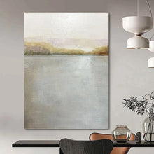 Load image into Gallery viewer, “Serene Lake &amp; Horizon” - Tranquil Landscape Art on Canvas DKH1511
