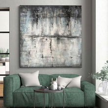 Load image into Gallery viewer, Massive Gray - Blue Abstract Texture Acrylic for Serene Bedroom LargeART0296
