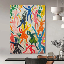 Load image into Gallery viewer, Expressionist Abstract Art, Vivid Human Forms for Lively Family Room &amp; Artistic Dance Studio LargeART2257
