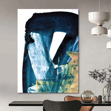 Load image into Gallery viewer, Blue - Gold Waterfall Force – Blues, Whites, Golds, Browns for Abstract Falls DTP190
