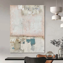 Load image into Gallery viewer, Hand - painted Large - sized Pastel - Toned Abstract Collage Acrylic Art for Feminine Bedrooms LargeART0109

