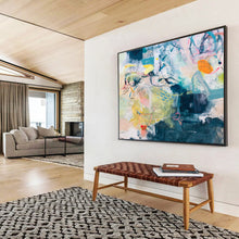 Load image into Gallery viewer, Colorful Mixed - Media Abstract Art for Eclectic Lounge &amp; Creative Coworking DKH076

