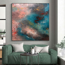 Load image into Gallery viewer, Hand - painted Substantial Colorful Abstract Clouds Acrylic Art for Bright Living Rooms LargeART0053
