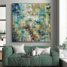 Load image into Gallery viewer, Hand - painted Oversized Colorful Abstract Mosaic Acrylic Art for Vibrant Family Rooms LargeART0035
