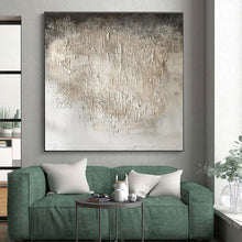 Load image into Gallery viewer, Beige Textured Abstraction Art for Minimalist Library &amp; Art Gallery LargeART0867
