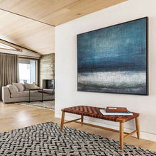 Load image into Gallery viewer, Serene Blue Abstract Landscape Acrylic painting DLZ154
