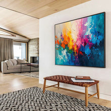Load image into Gallery viewer, Vibrant Color Burst Abstract Composition Abstract acrylic painting DLZ049
