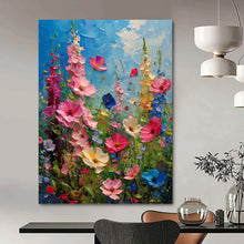 Load image into Gallery viewer, “Impasto Wildflower Field” - Textured Landscape Art on Canvas DKH1594
