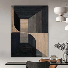 Load image into Gallery viewer, Large - Format Hand - painted Geometric Depth Acrylic Art for Contemporary Offices LargeART0151

