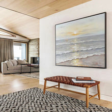Load image into Gallery viewer, “Serene Seaside Sunset” - Realistic - Inspired Abstract Acrylic, Good for Beach House and Bedroom DLZ249
