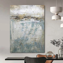 Load image into Gallery viewer, Textured Blue &amp; Gray Abstract Landscape, Ideal for Serene Bedroom &amp; Modern Office LargeART1972
