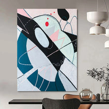 Load image into Gallery viewer, Geometric Abstract with Soft Tones - Great for Minimalist Home Office &amp; Modern Gallery LargeART2385
