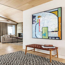 Load image into Gallery viewer, Urban - Inspired Geometric Abstract Painting on Canvas DKH542
