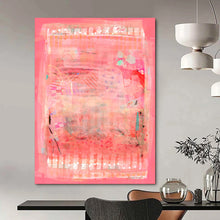Load image into Gallery viewer, Pink Collage Abstract Painting, Ideal for Girly Bedroom &amp; Art - Themed Bridal Suite LargeART1863
