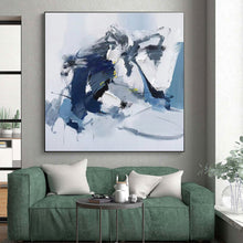 Load image into Gallery viewer, Large Cool - Toned Abstract Art - Ideal for Modern Bedroom &amp; Art - Loving Library LargeART0780
