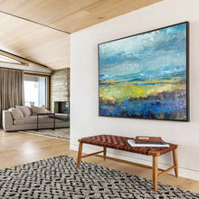 Load image into Gallery viewer, Impressionistic Landscape Abstract Painting for Lakeside Cottage &amp; Nature - Inspired Office DKH190
