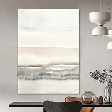 Load image into Gallery viewer, Gray - White Abstract Watercolor Layers, Suited for Minimalist Study &amp; Relaxing Reading Nook LargeART2055
