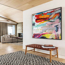 Load image into Gallery viewer, Vibrant Abstract Expressionist Painting for Bold Living Room &amp; Contemporary Art Space DKH305
