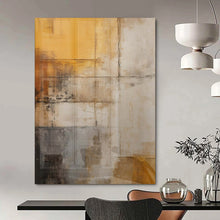 Load image into Gallery viewer, Warm - Hued Textured Abstract Acrylic Art, Perfect for Cozy Reading Nook &amp; Rustic Dining Area LargeART1055
