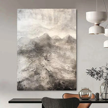 Load image into Gallery viewer, Monochromatic Textured Mountains – Abstract Landscape with Thick Paint DTP256
