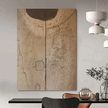Load image into Gallery viewer, “Brown Abstract Forms” - Minimalist Shapes Art on Canvas DKH1660
