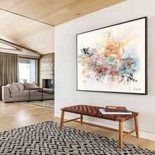 Load image into Gallery viewer, Whimsical Floral Fusion Abstract Painting on Canvas DKH532
