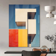 Load image into Gallery viewer, Modern Abstract Painting, Color - Blocked Architectural Art for Office &amp; Urban - Style Living Room LargeART2173
